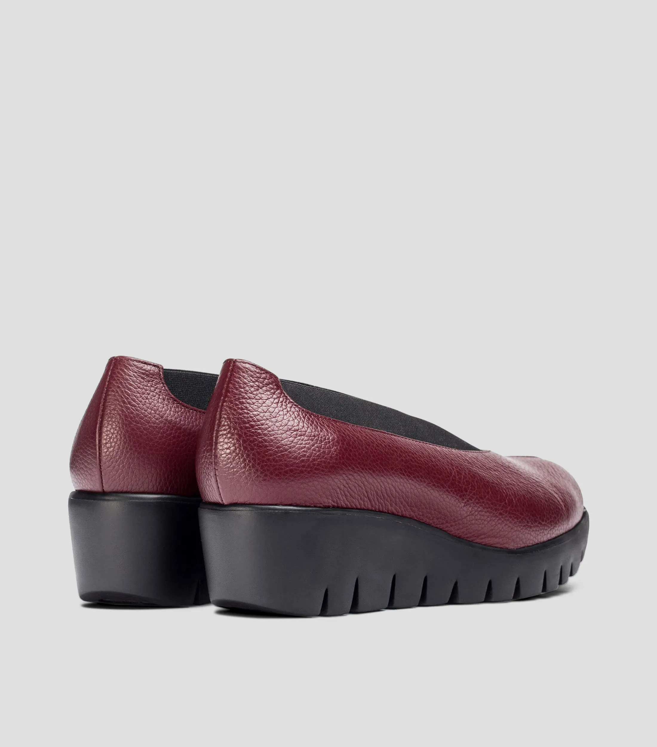 Wonders Zapatos Slip On en piel con tacón bajo de cuña Mujer