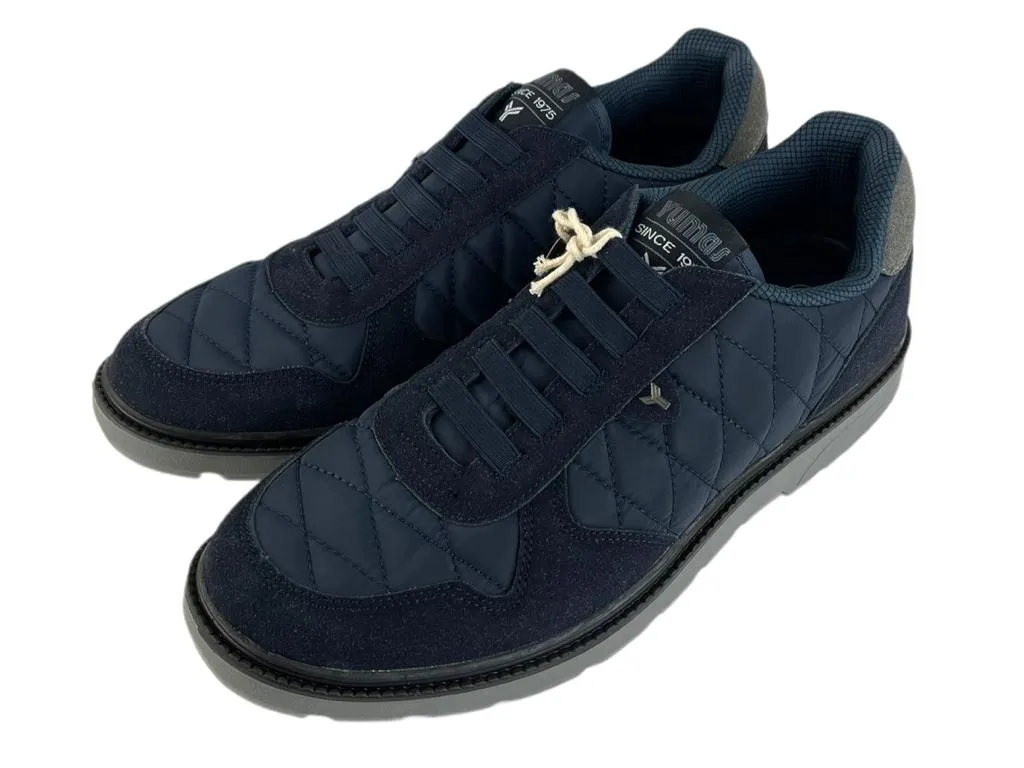 YUMAS | SNEAKERS LIGEROS DE HOMBRE NYLON ECOPIEL COMFORT LATEX AZUL MARINO SIN CORDONES MALMO