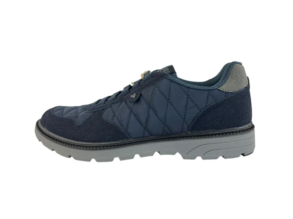 YUMAS | SNEAKERS LIGEROS DE HOMBRE NYLON ECOPIEL COMFORT LATEX AZUL MARINO SIN CORDONES MALMO