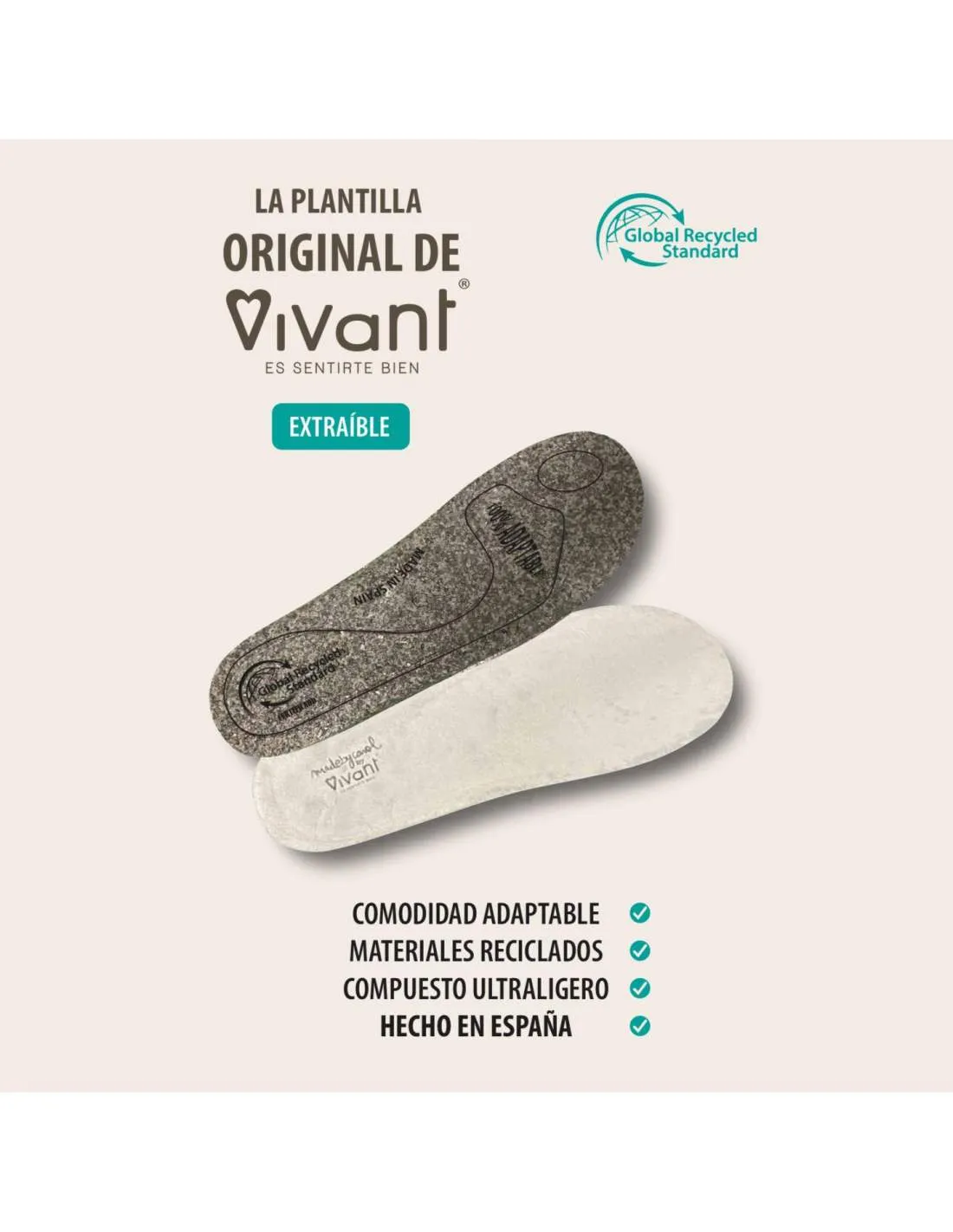 Zapatilla de Casa "Que nunca te de miedo vivir tu vida" Fieltro Beig