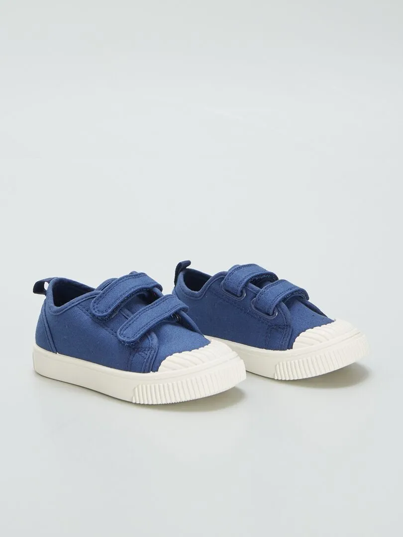 ZAPATILLAS BAJAS DE TELA  AZUL