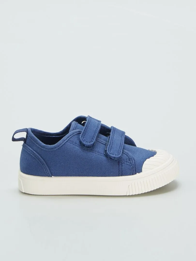 ZAPATILLAS BAJAS DE TELA  AZUL