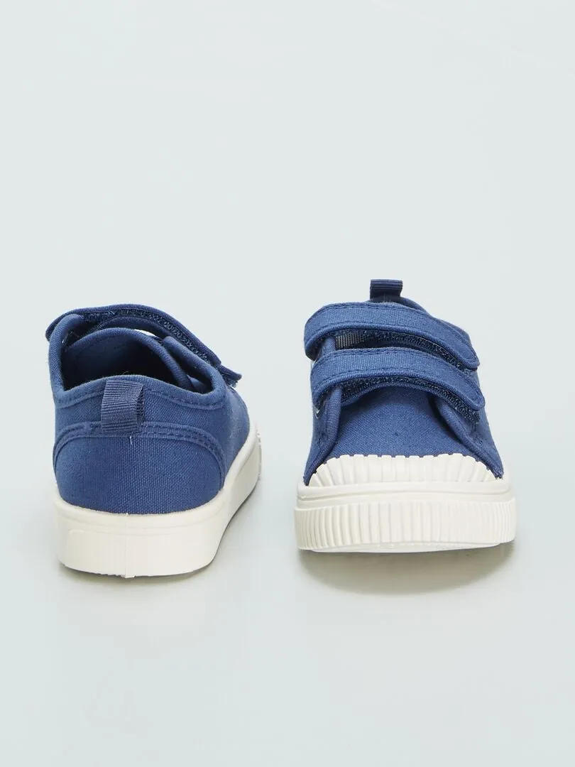 ZAPATILLAS BAJAS DE TELA  AZUL