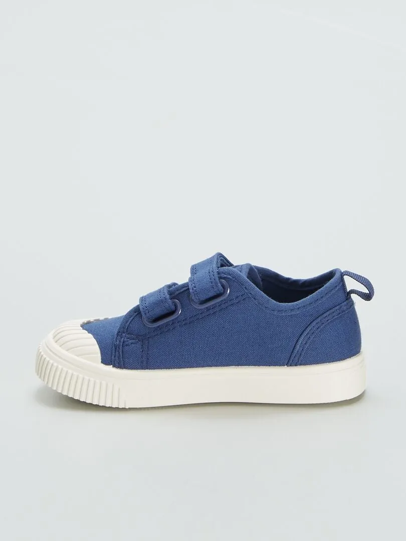 ZAPATILLAS BAJAS DE TELA  AZUL