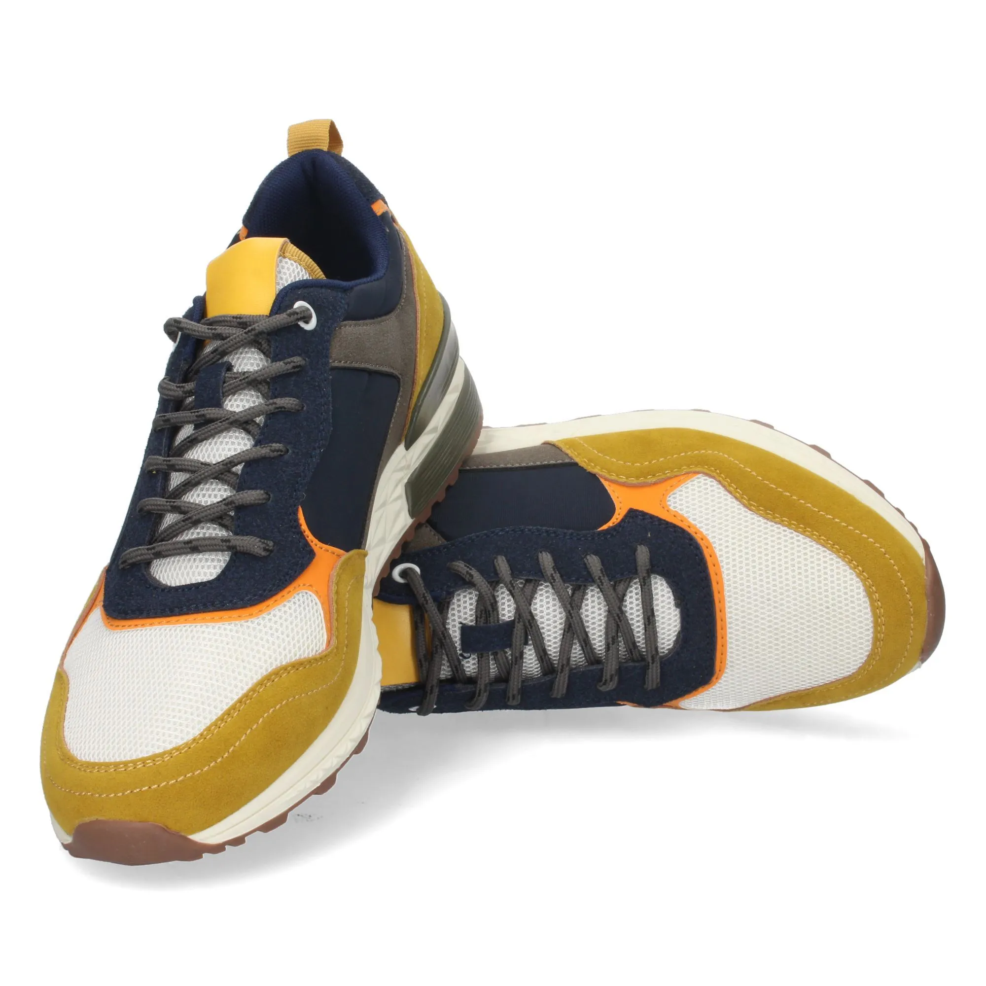 Zapatillas casual hombre color amarillo