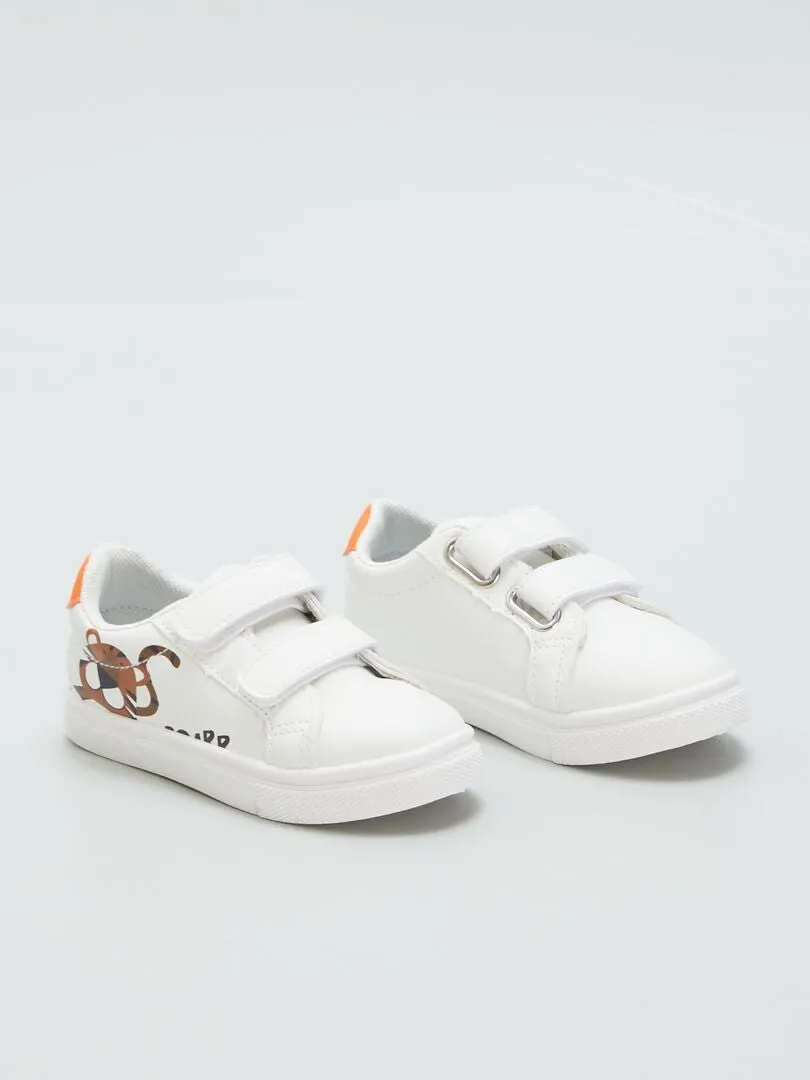 ZAPATILLAS CON VELCROS  BLANCO