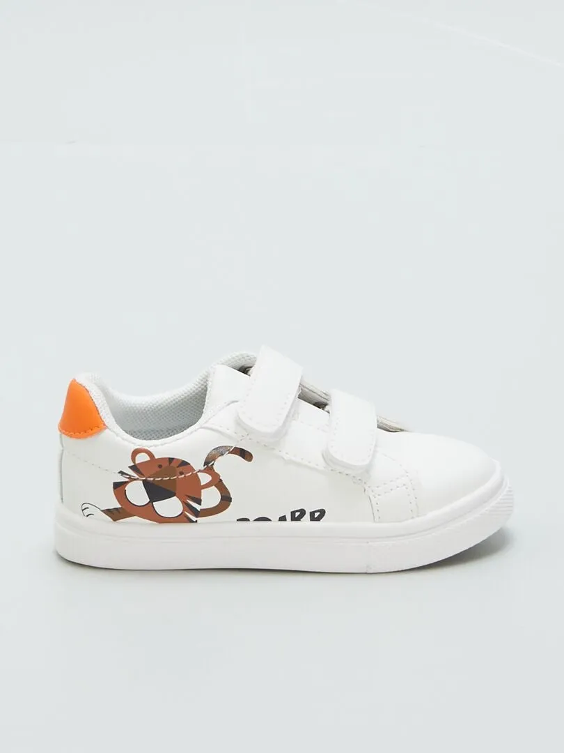 ZAPATILLAS CON VELCROS  BLANCO