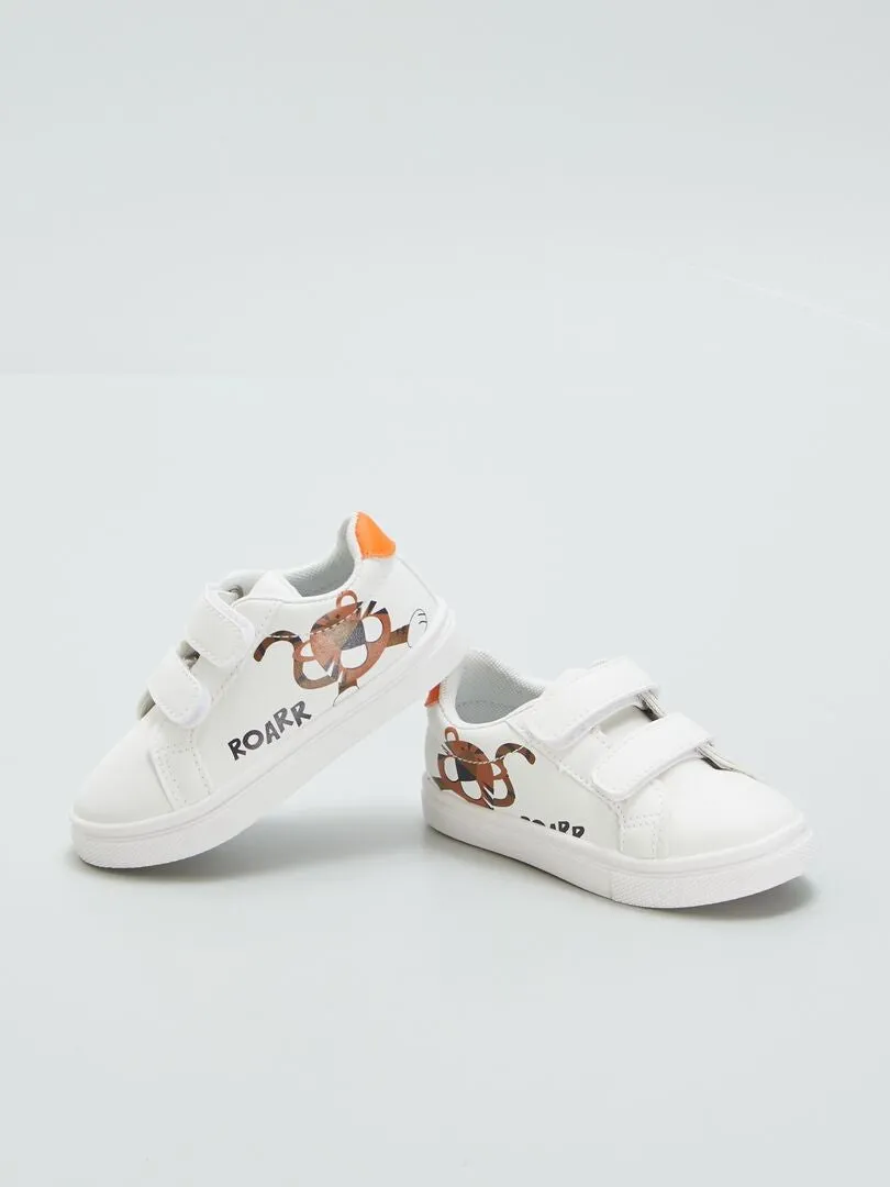 ZAPATILLAS CON VELCROS  BLANCO