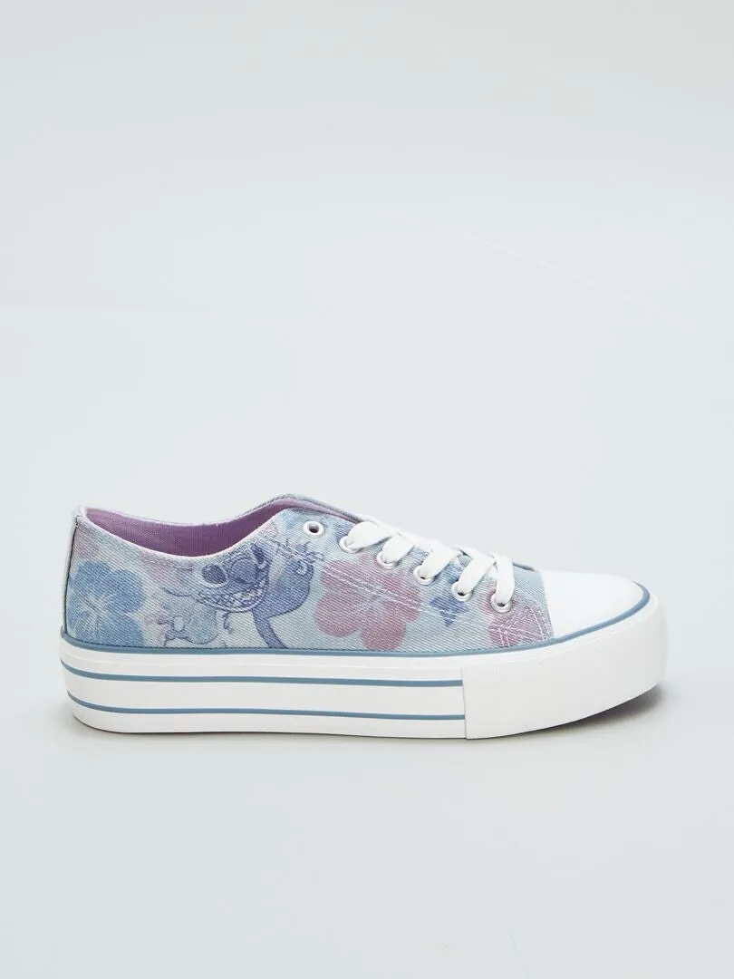 ZAPATILLAS DE TELA 'STITCH'  AZUL