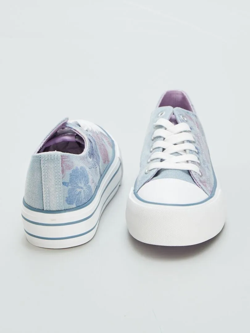 ZAPATILLAS DE TELA 'STITCH'  AZUL