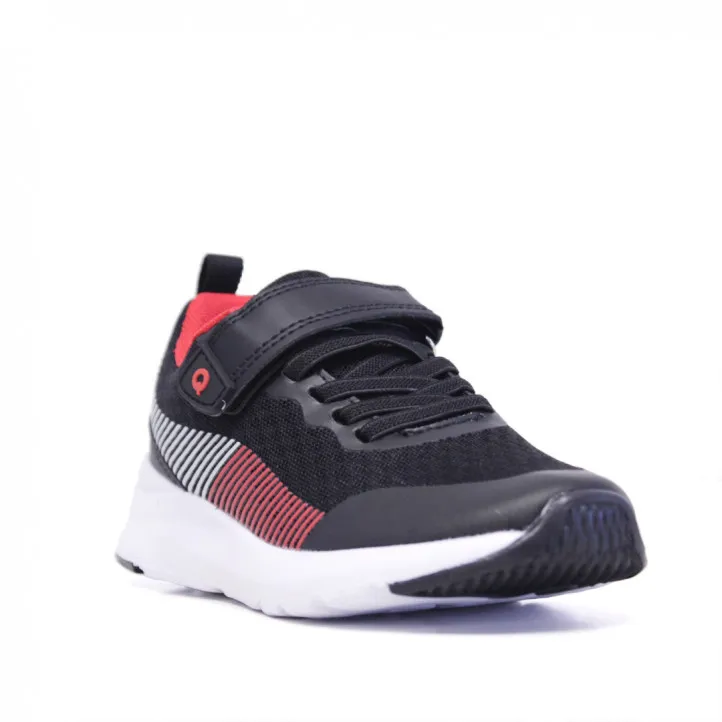 Zapatillas deporte QUETS! negras con interior y detalles rojos