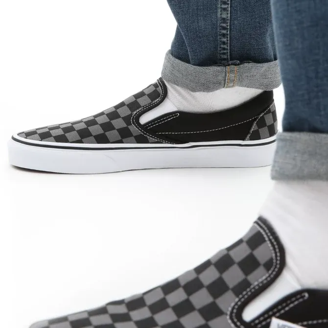 ZAPATILLAS SIN CORDONES VANS CAñA BAJA CHECKERBOARD OLD SKOOL SLIPON REF. VN000EYEBPJ ESTAMPADO A CUADROS