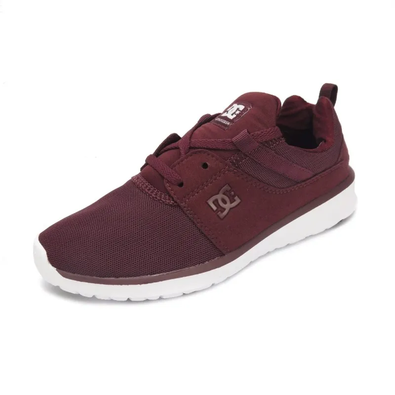 Zapatillas textiles DC Shoes muy cómodas para mujer HEATHROW Burgundy (bur) Ref. ADJS700021 granate
