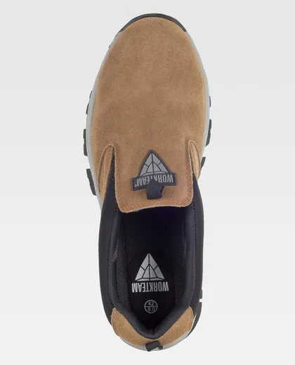 Zapato de serraje sin cordones Color Beige+Negro