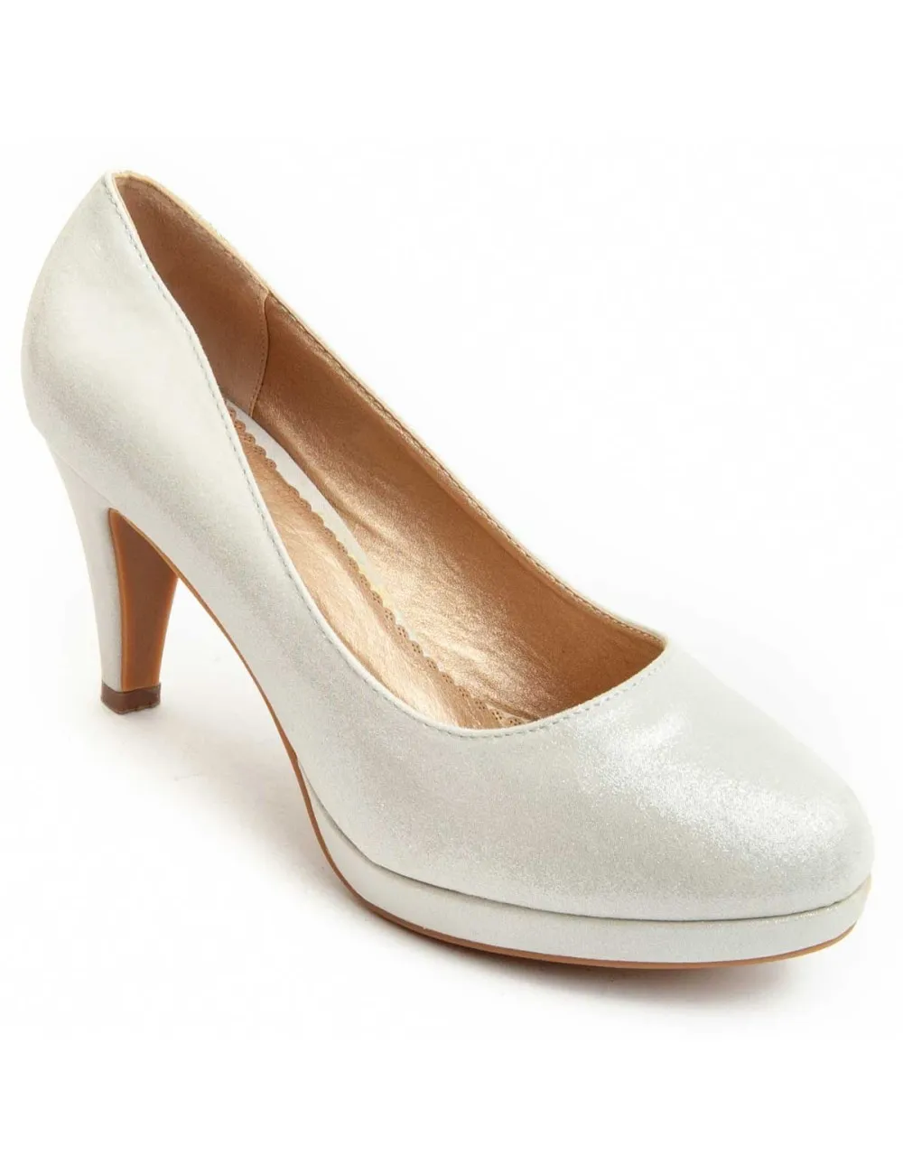 Zapato De Tacón Para Mujer.  Montevita  Unne65  92367 Plateado