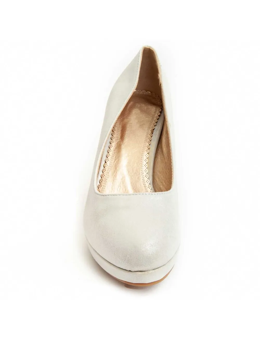 Zapato De Tacón Para Mujer.  Montevita  Unne65  92367 Plateado