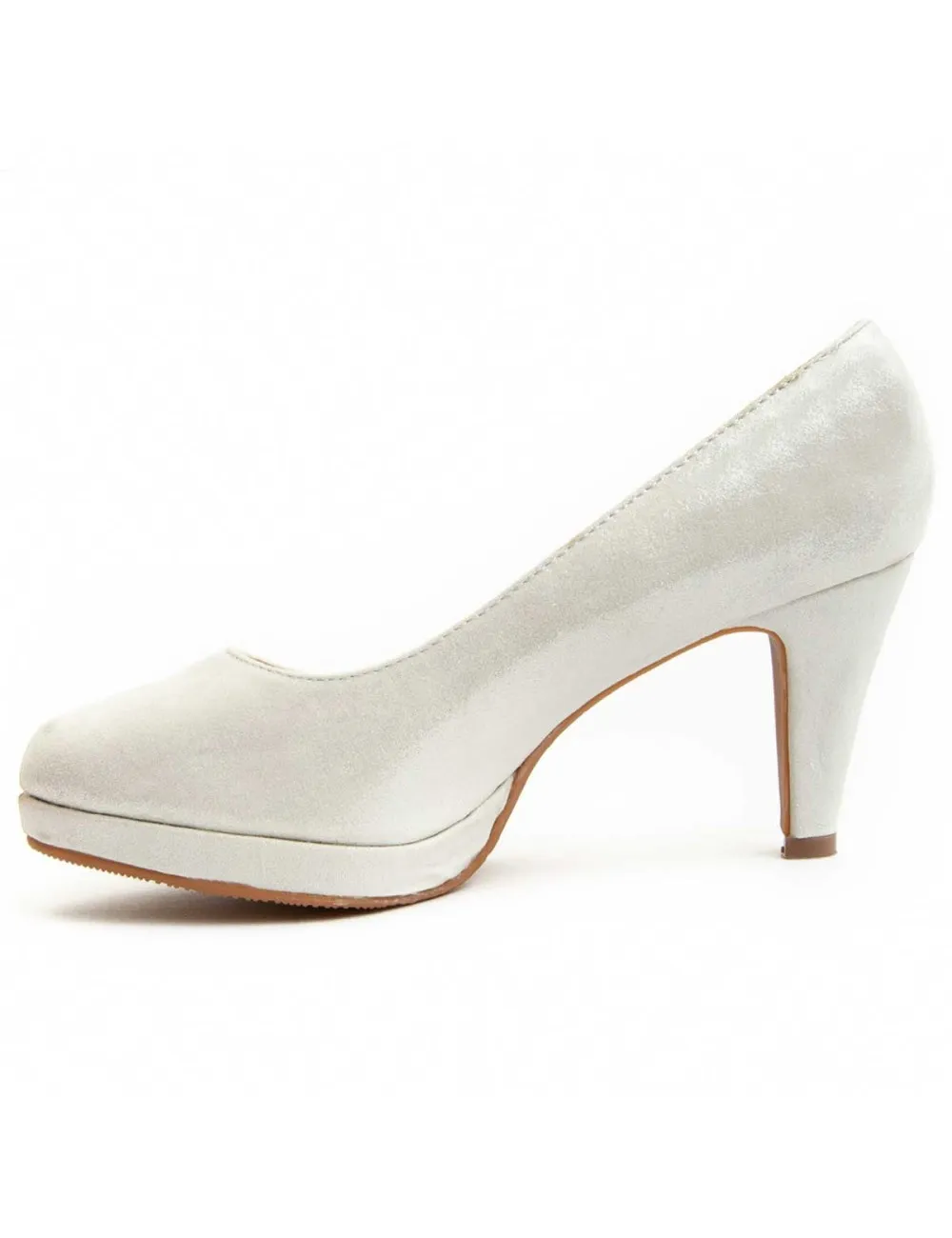 Zapato De Tacón Para Mujer.  Montevita  Unne65  92367 Plateado