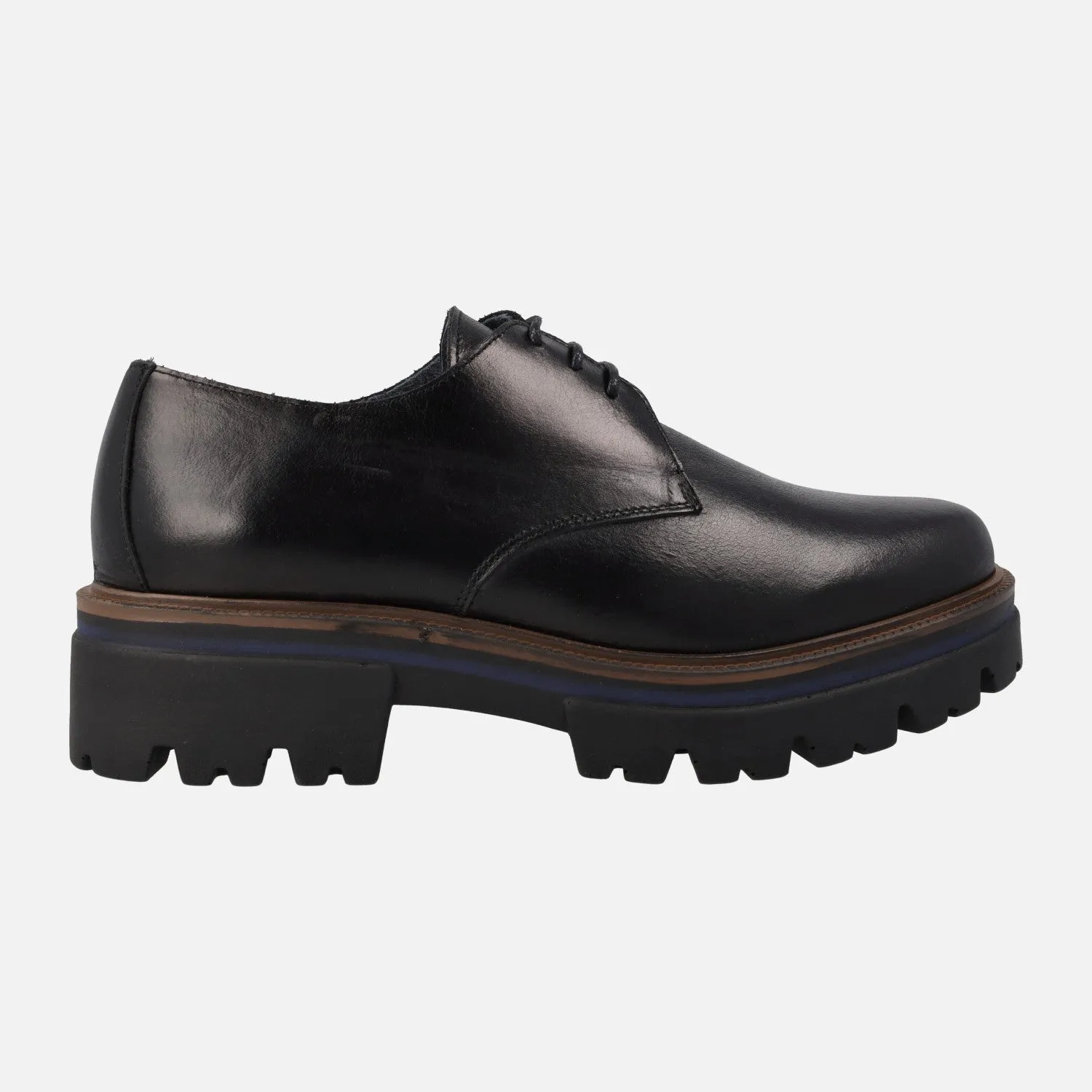 Zapatos de cordones con piso de goma para mujer