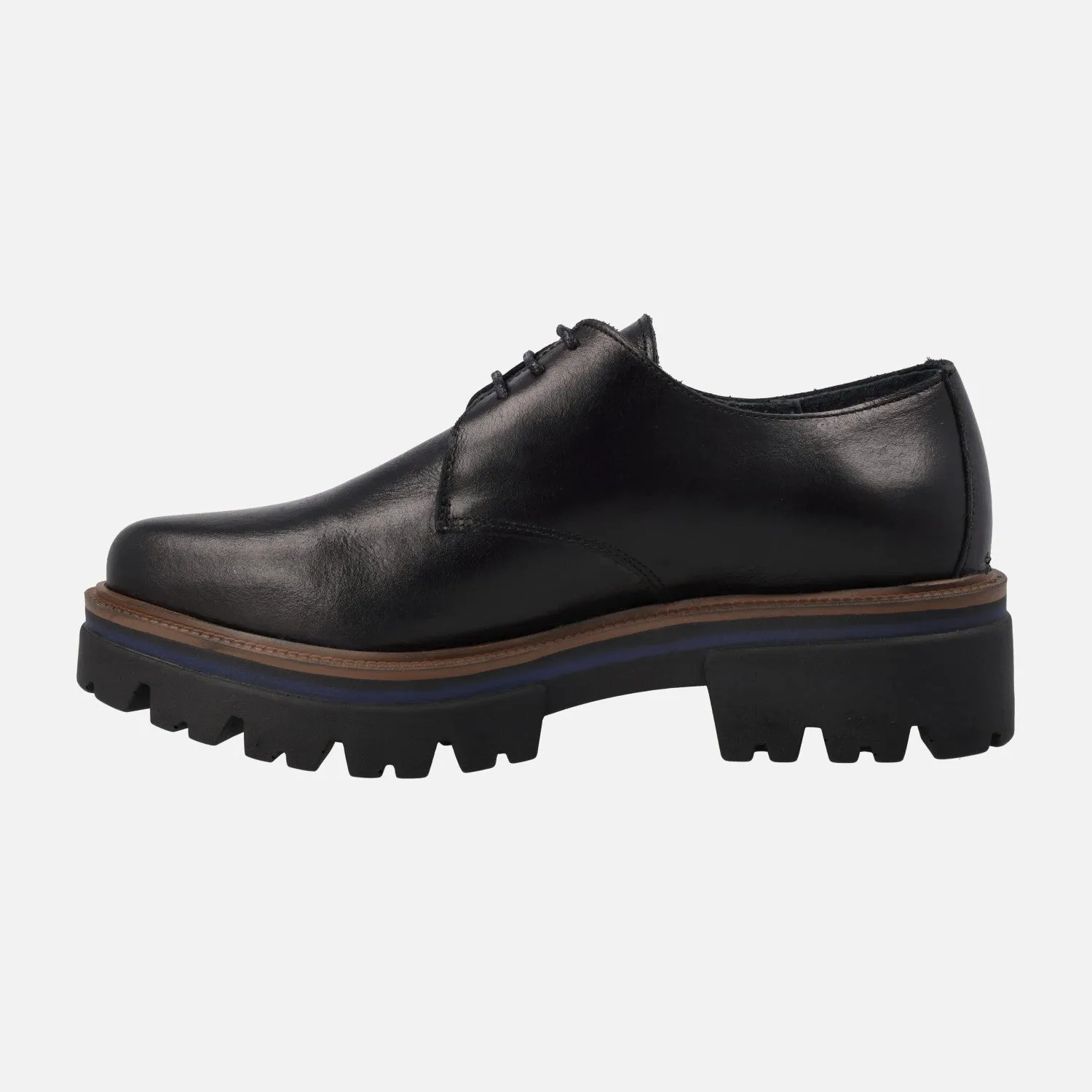 Zapatos de cordones con piso de goma para mujer