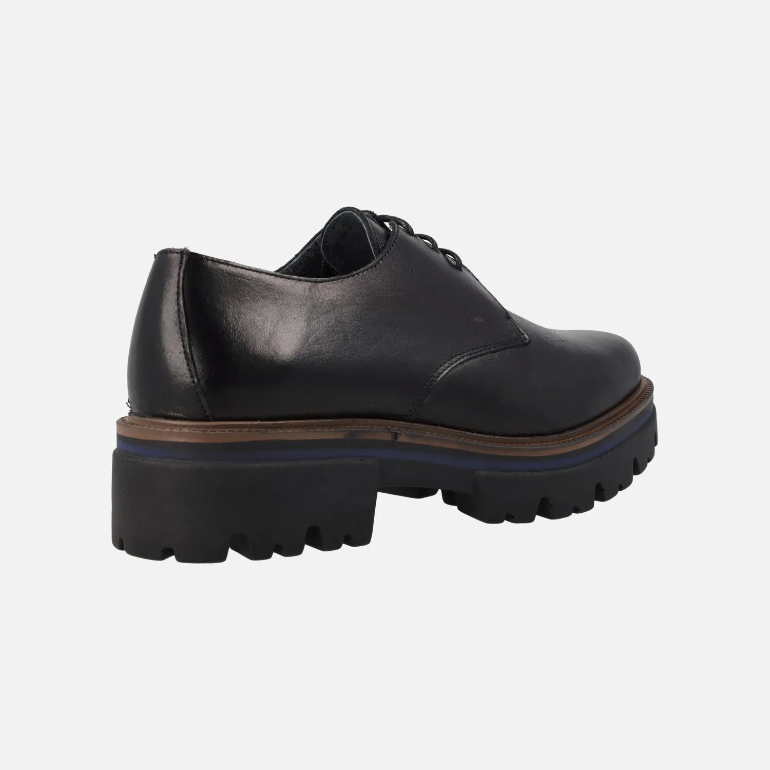 Zapatos de cordones con piso de goma para mujer