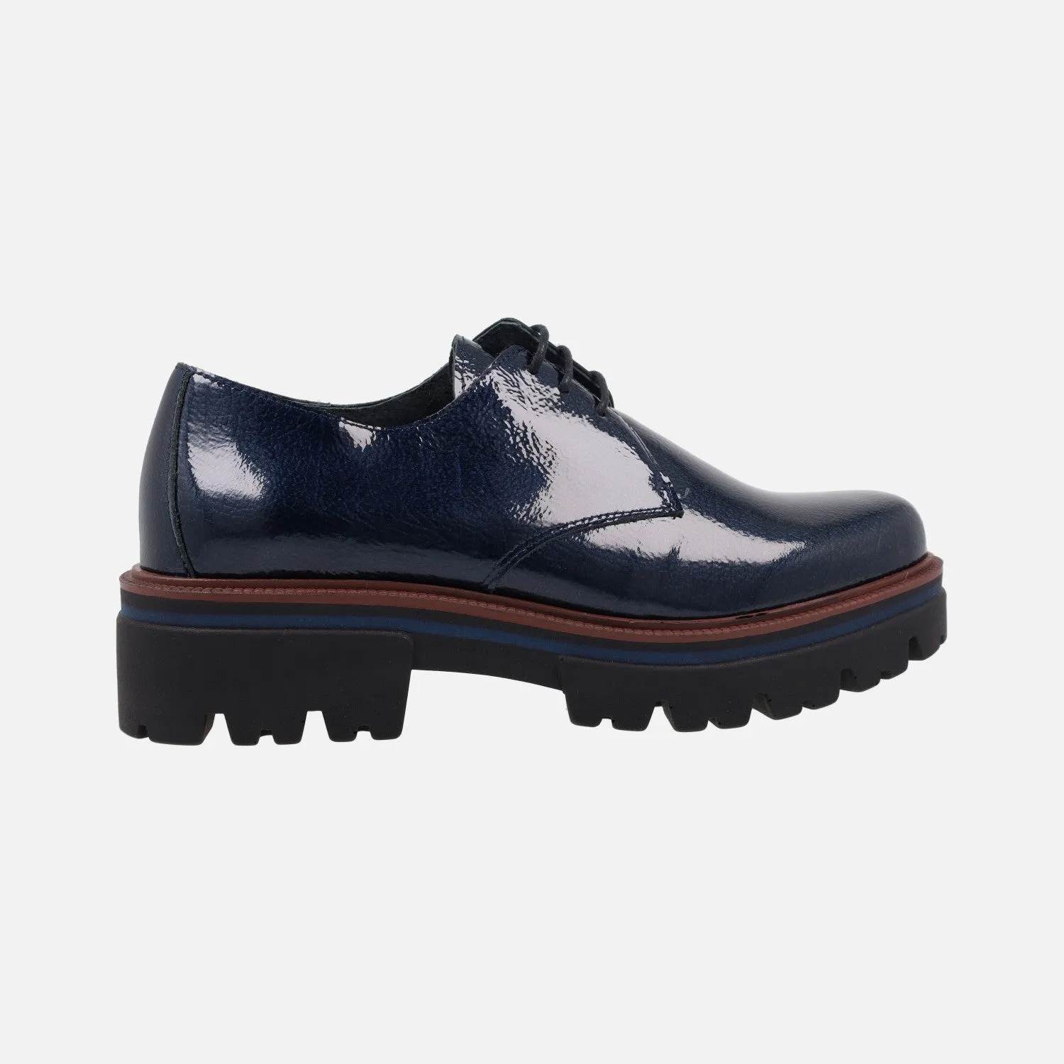 Zapatos de cordones con piso de goma para mujer