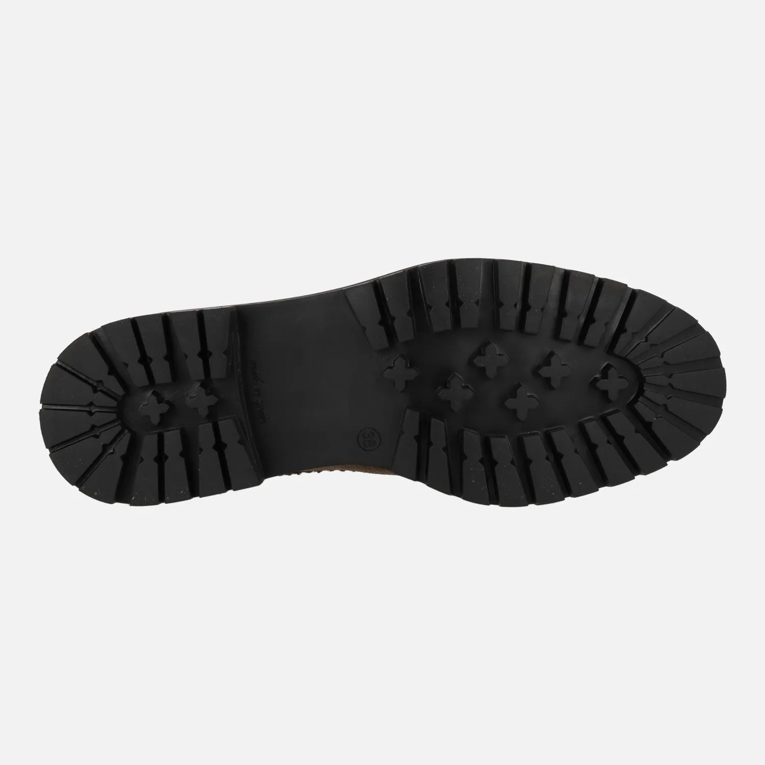 Zapatos de cordones en serraje marrón para mujer Alpe Militare