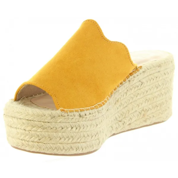 ZAPATOS DE CUñA DE MUJER CHIKA10 VALERIA 05 AMARILLMOSTZ