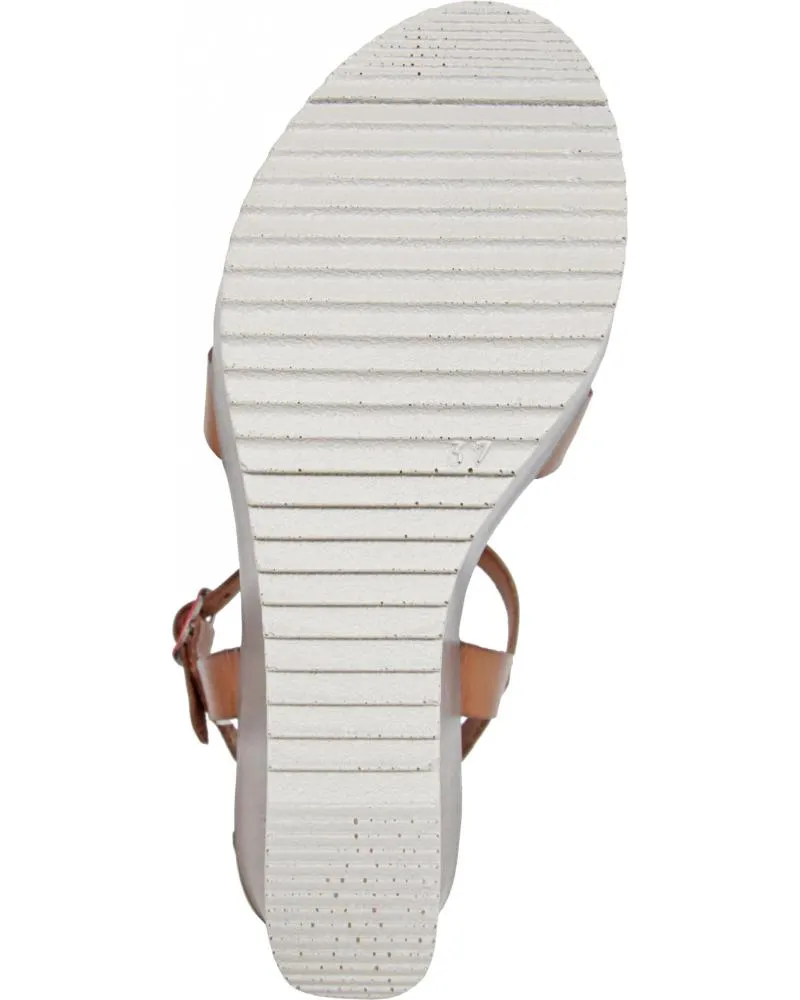 ZAPATOS DE CUñA DE MUJER CUMBIA 30124 R1 BEIGMARRON