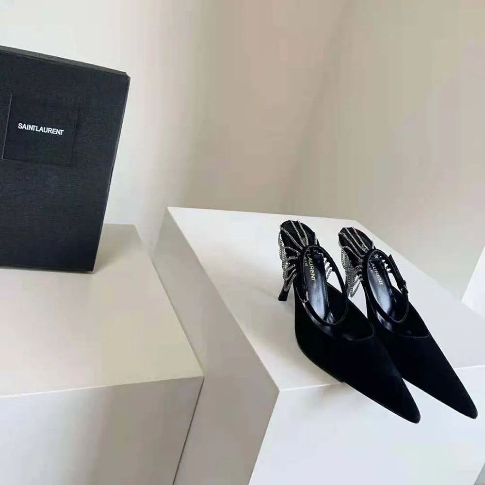 ZAPATOS DE SALóN CON CADENA PARA MUJER SAINT LAURENT YSL EN ANTENEGRO
