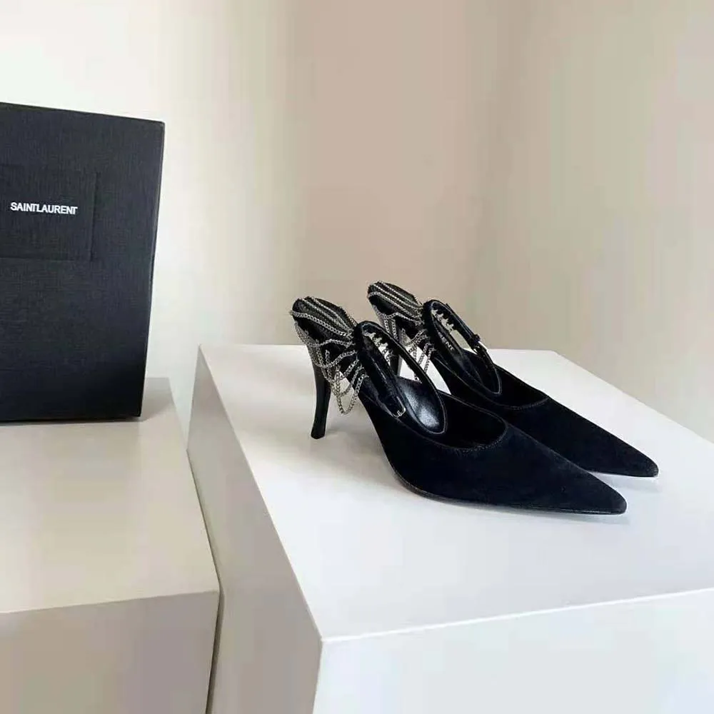 ZAPATOS DE SALóN CON CADENA PARA MUJER SAINT LAURENT YSL EN ANTENEGRO