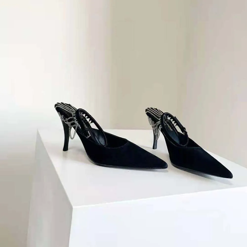 ZAPATOS DE SALóN CON CADENA PARA MUJER SAINT LAURENT YSL EN ANTENEGRO