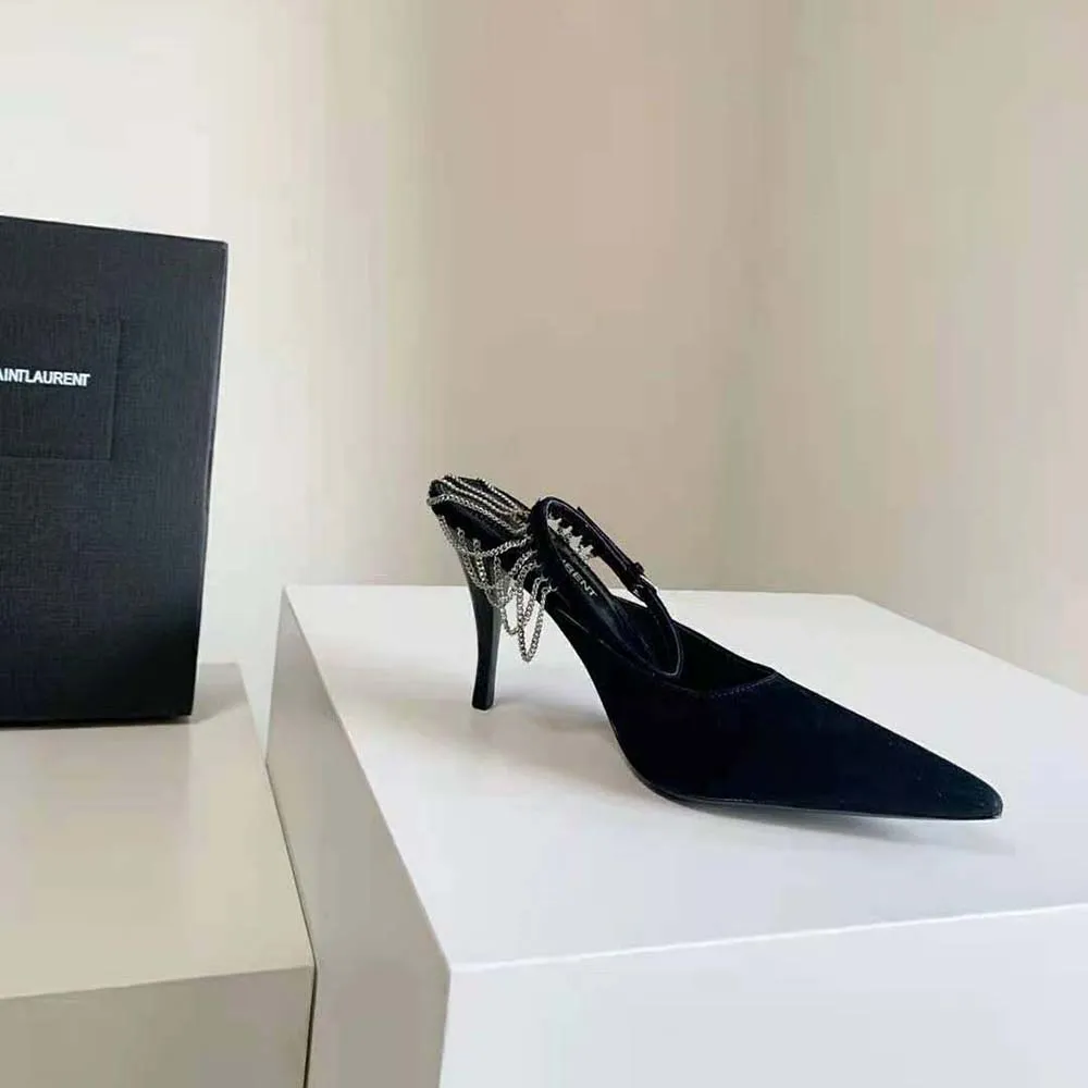 ZAPATOS DE SALóN CON CADENA PARA MUJER SAINT LAURENT YSL EN ANTENEGRO