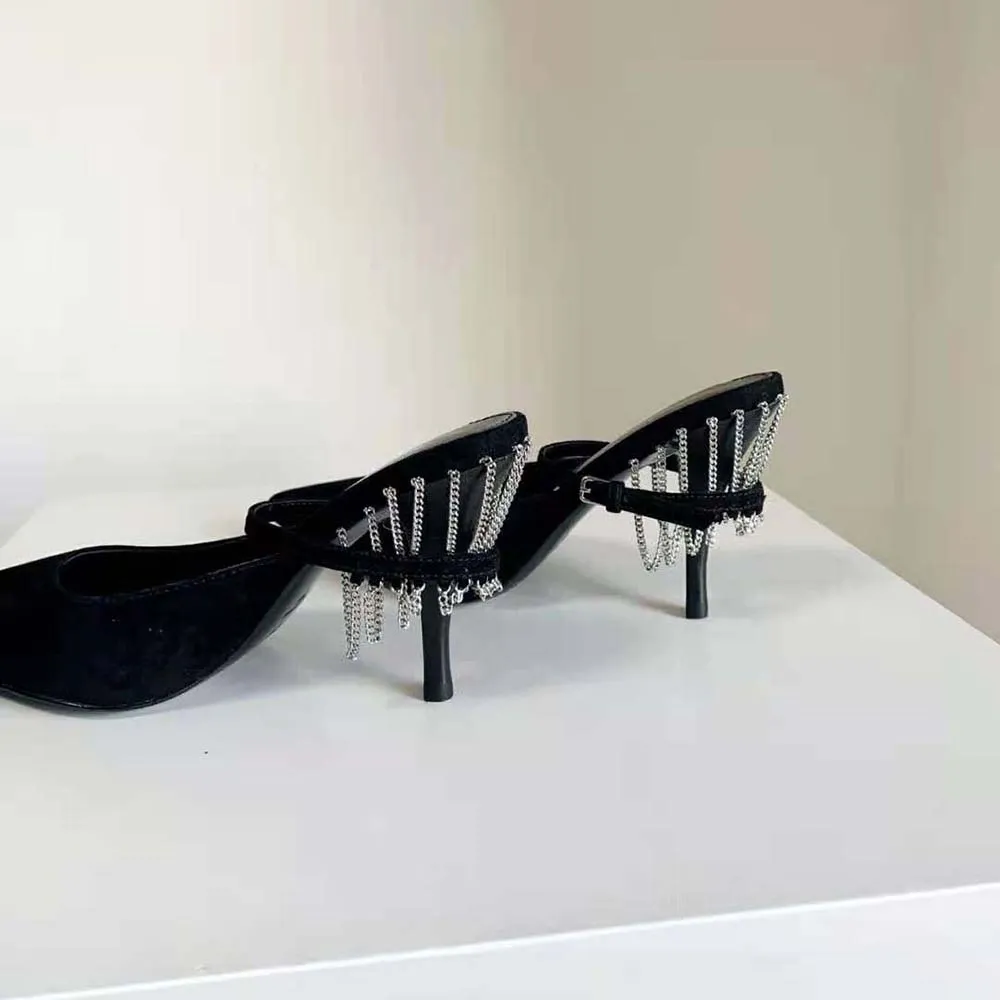 ZAPATOS DE SALóN CON CADENA PARA MUJER SAINT LAURENT YSL EN ANTENEGRO