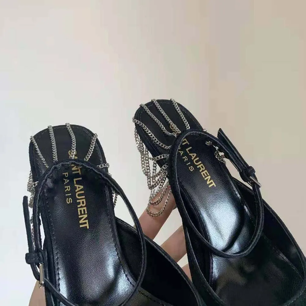 ZAPATOS DE SALóN CON CADENA PARA MUJER SAINT LAURENT YSL EN ANTENEGRO