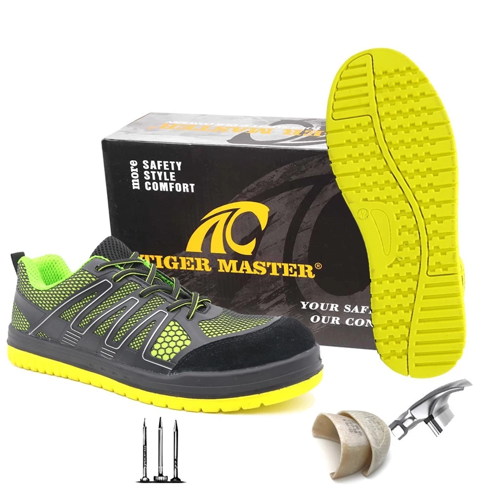 Zapatos de seguridad deportivos CE con resistencia al deslizamiento de aceite superior TM287 KPU con punta compuesta