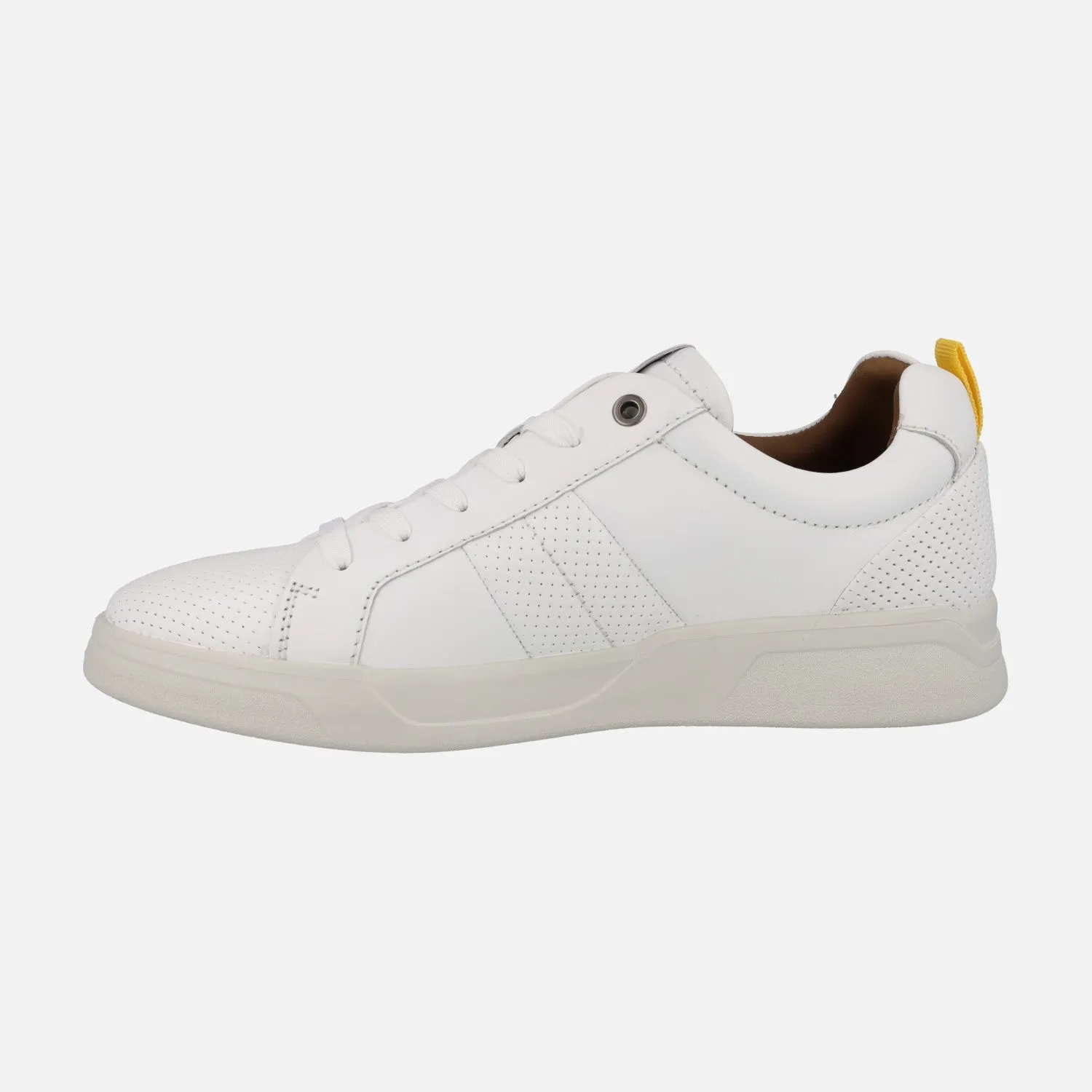 Zapatos deportivos en piel blanca para hombre
