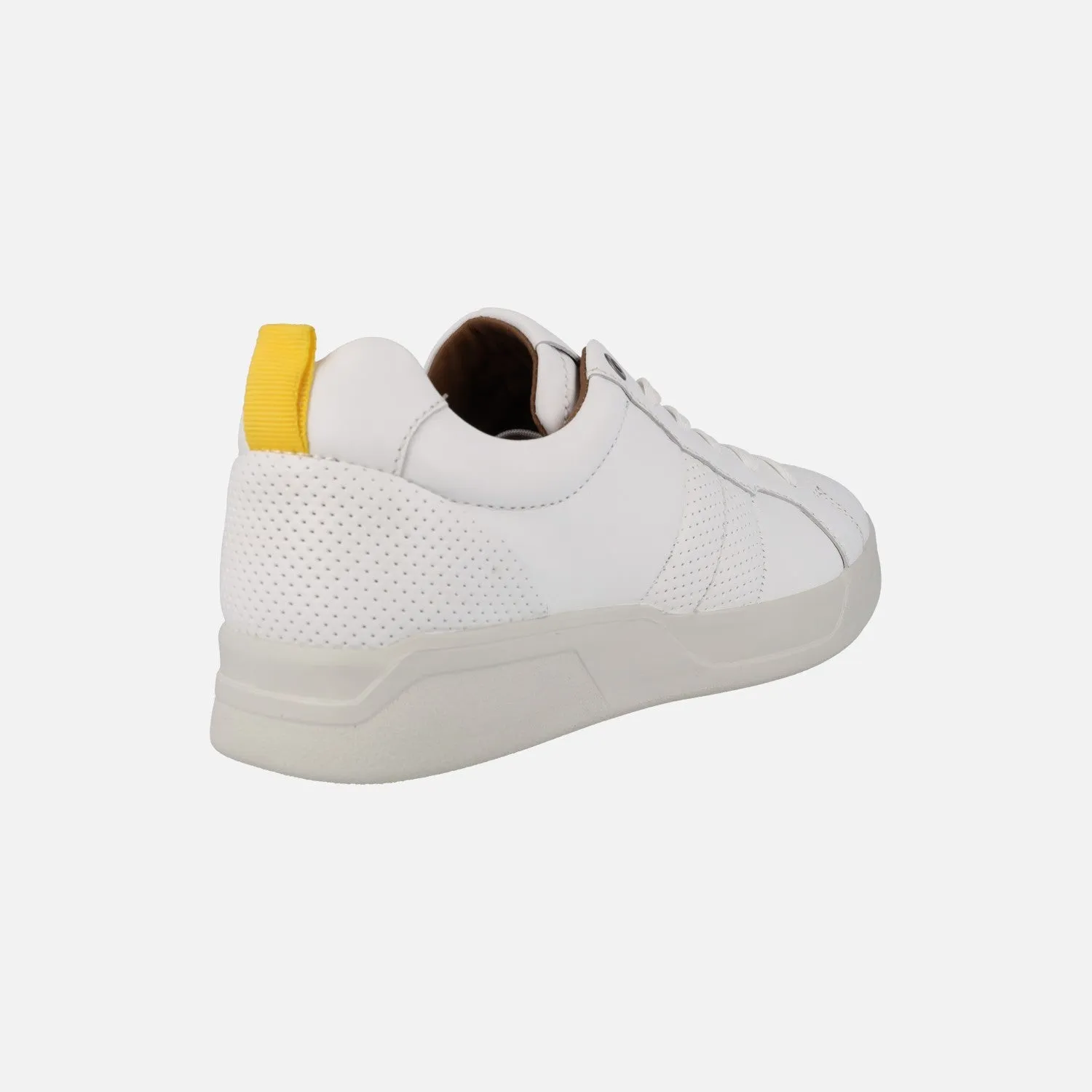 Zapatos deportivos en piel blanca para hombre