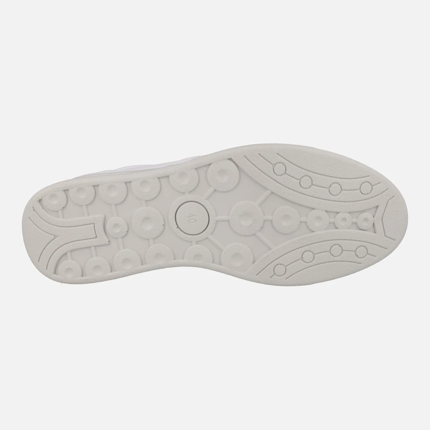 Zapatos deportivos en piel blanca para hombre