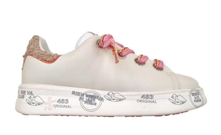 Zapatos deportivos mujer PREMIATA piel BELLE 6551 mantequilla Nº 39 defectuoso