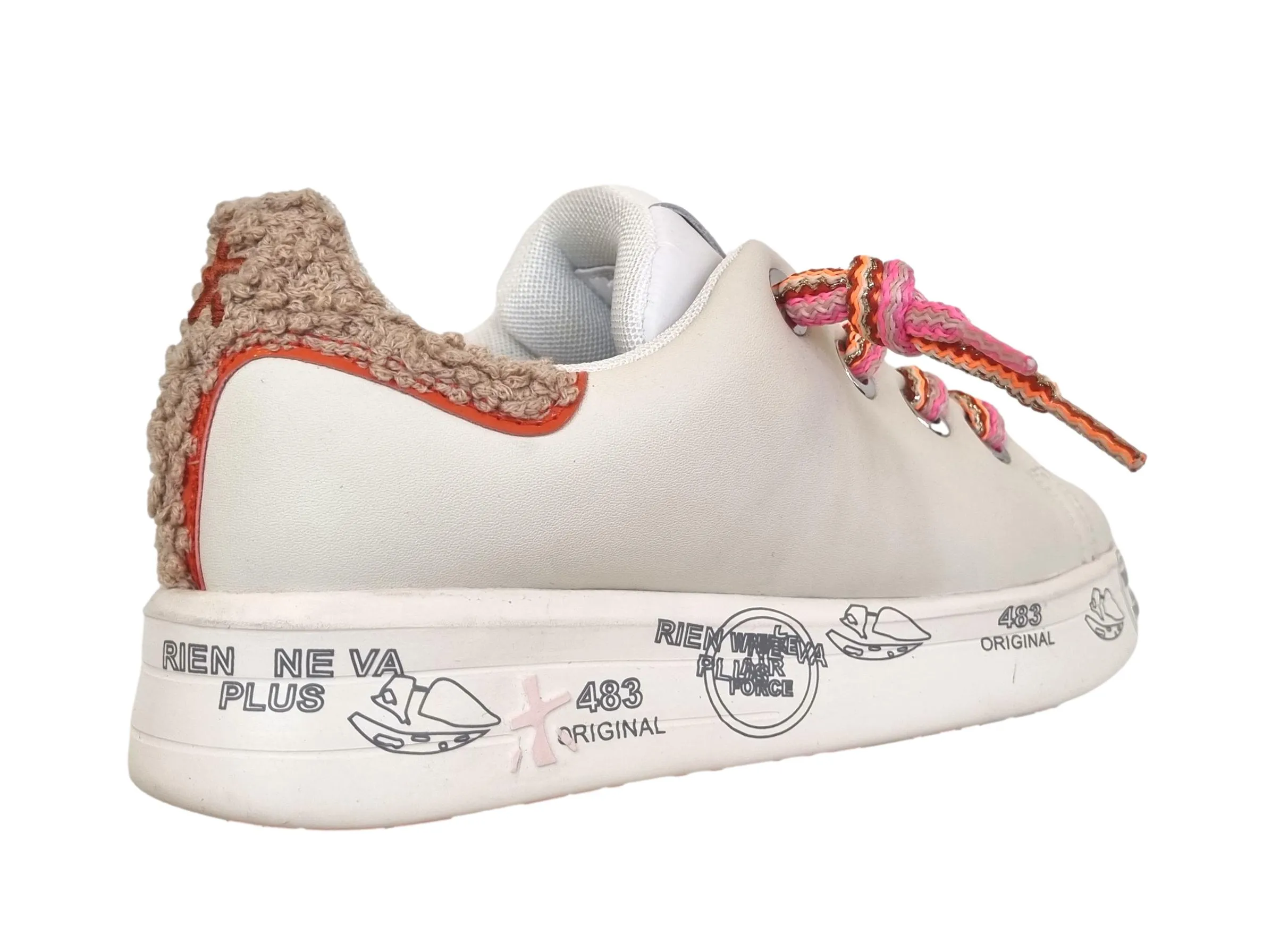 Zapatos deportivos mujer PREMIATA piel BELLE 6551 mantequilla Nº 39 defectuoso