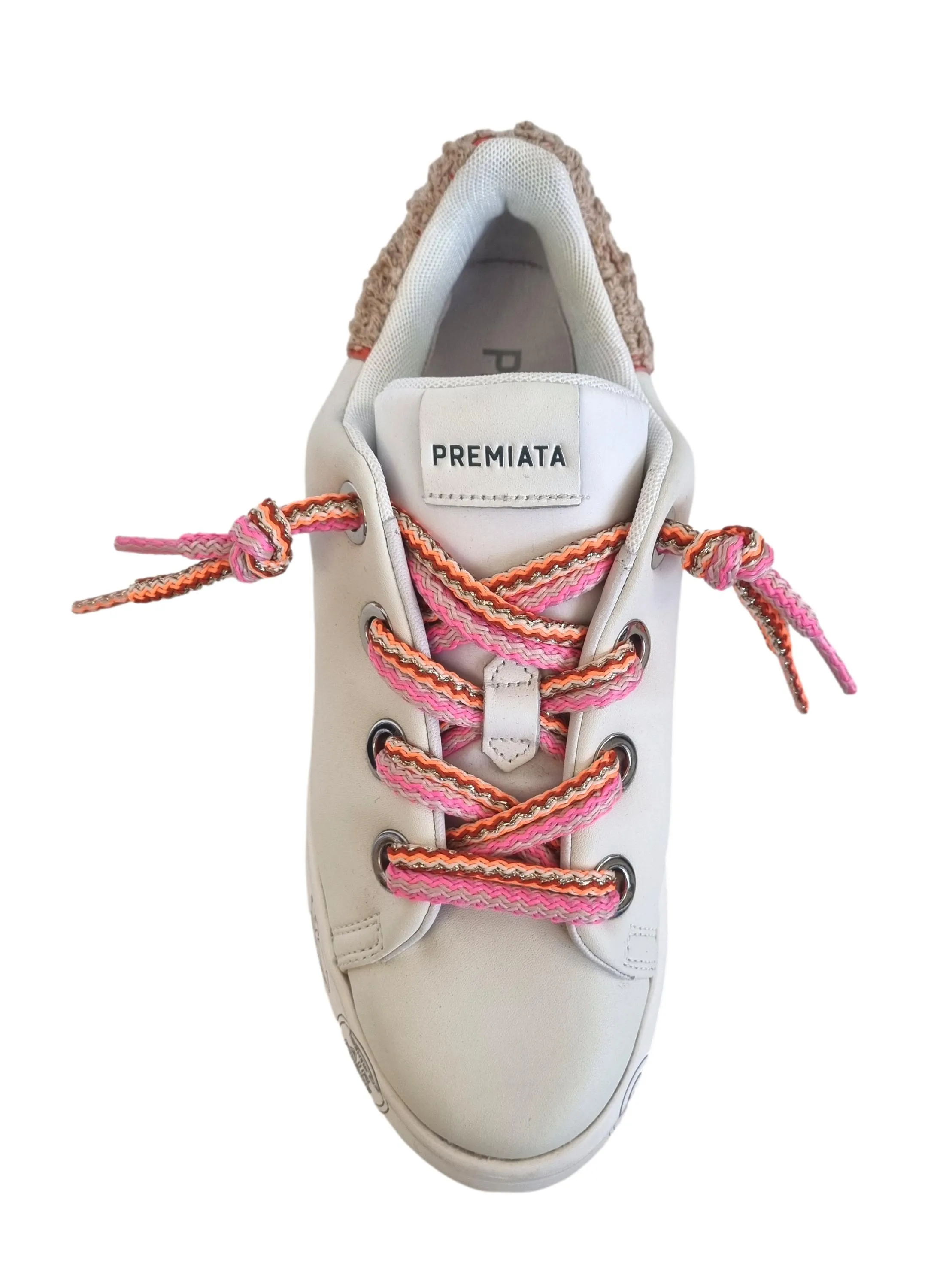 Zapatos deportivos mujer PREMIATA piel BELLE 6551 mantequilla Nº 39 defectuoso