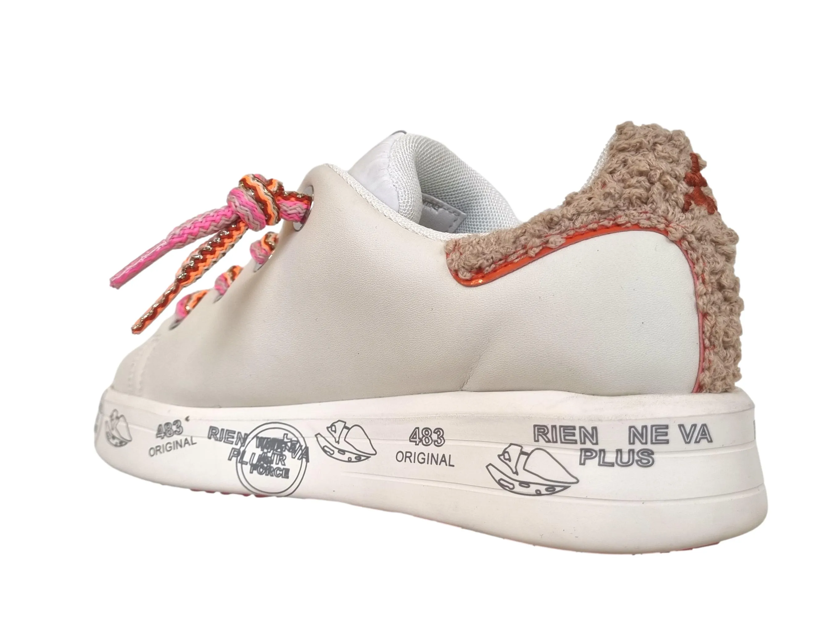 Zapatos deportivos mujer PREMIATA piel BELLE 6551 mantequilla Nº 39 defectuoso