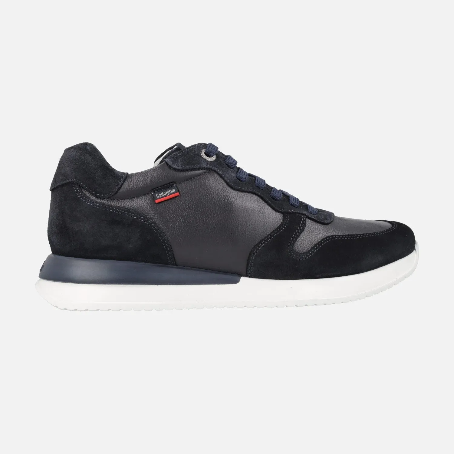 Zapatos deportivos para hombre combinados en piel y serraje
