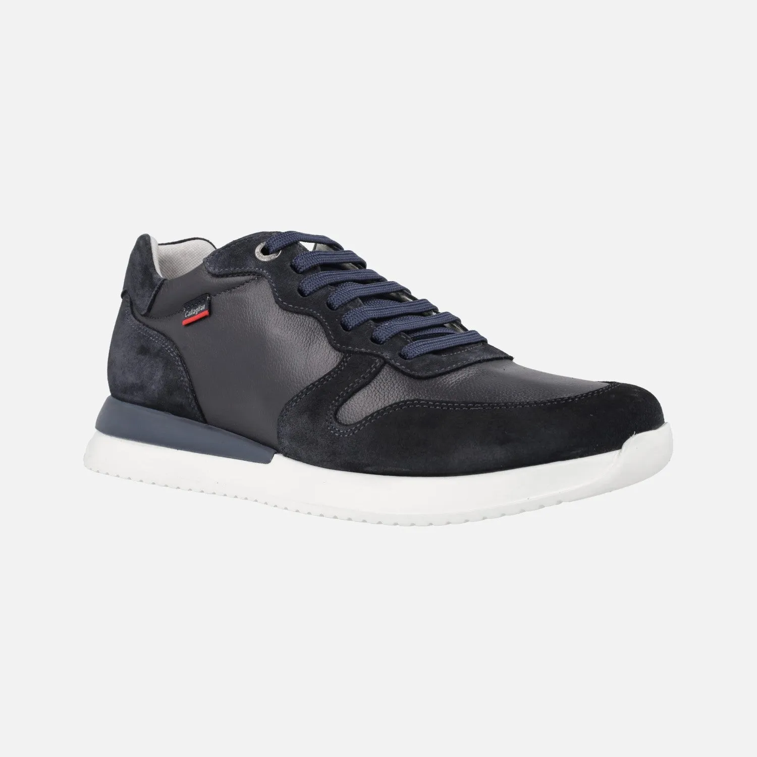 Zapatos deportivos para hombre combinados en piel y serraje