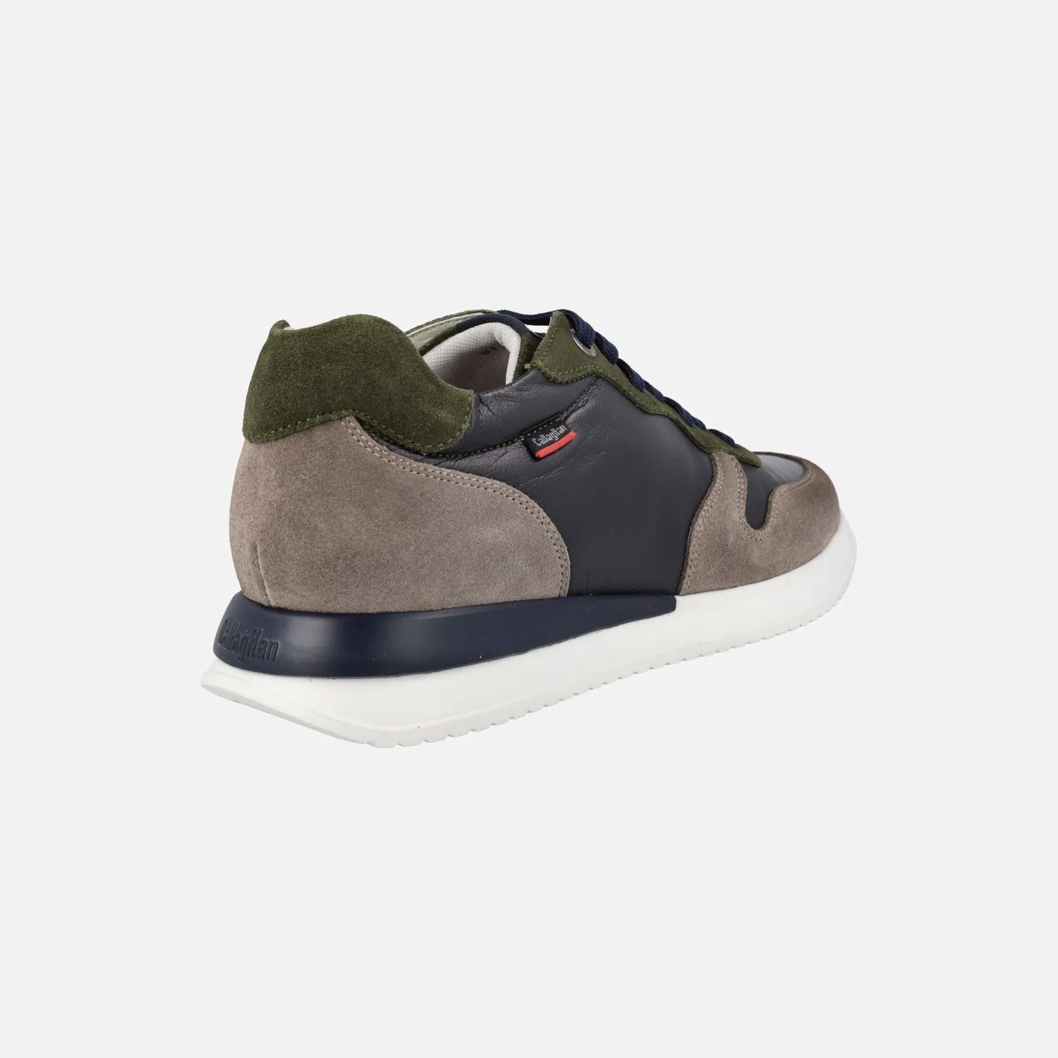 Zapatos deportivos para hombre combinados en piel y serraje