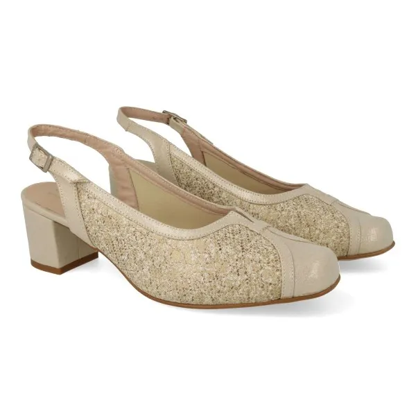 ZAPATOS DESTALONADOS MUJER MOD. MASSALA BEIGE