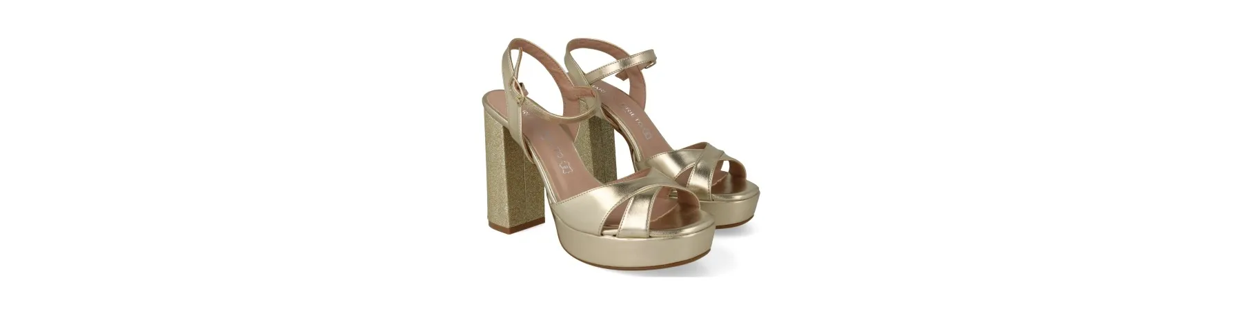 ZAPATOS FIESTA MUJER DORADO MOD. LASER