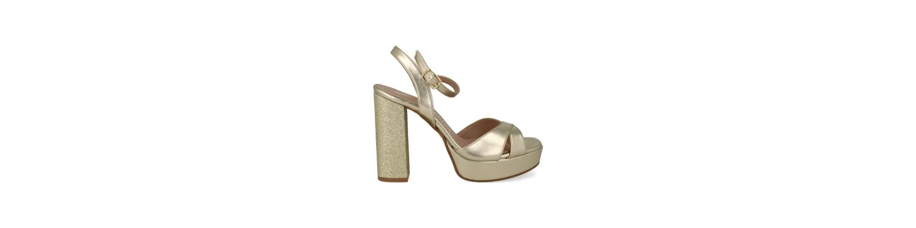 ZAPATOS FIESTA MUJER DORADO MOD. LASER