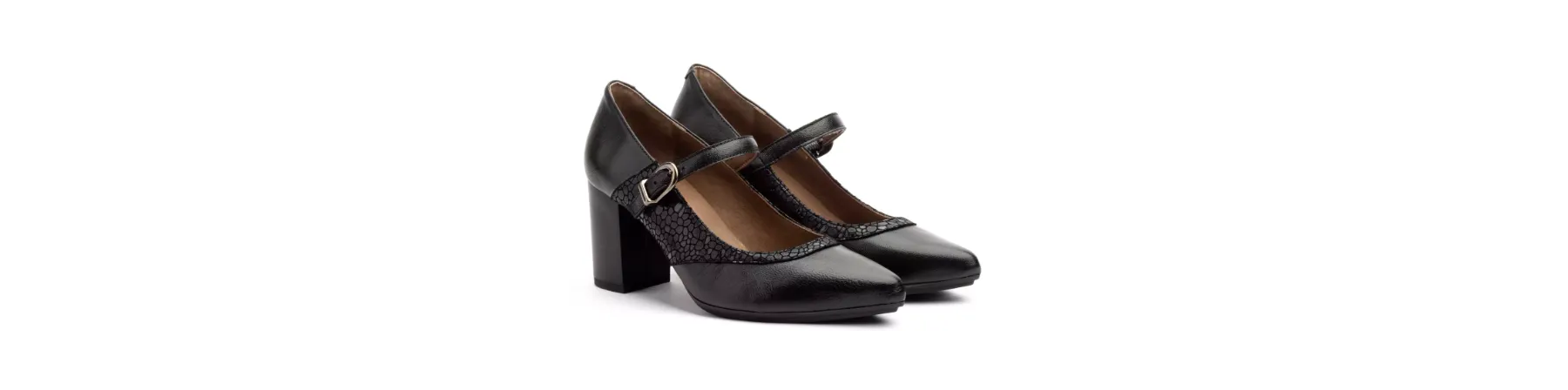 ZAPATOS MARY JANE TACON MUJER NEGRO MOD. CAYETANO