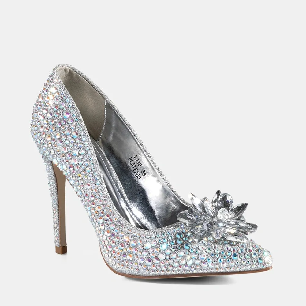 Zapatos Taco Mujer Alfonsina Plateado Weide